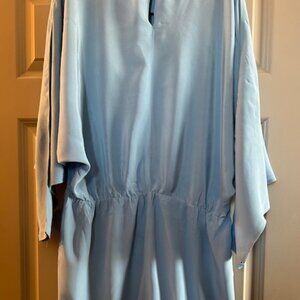 Baby Blue Crepe Silk Dress